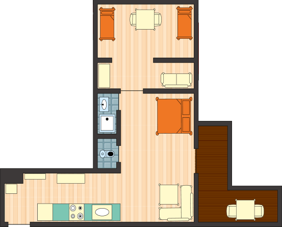 Raumplan Appartement 2