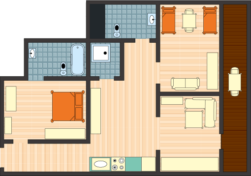 Raumplan Appartement 3